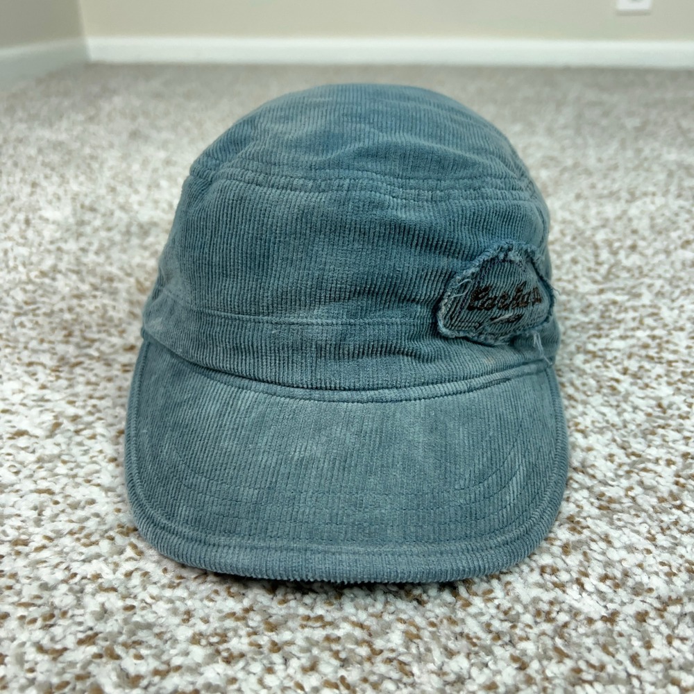 Carhartt Hat Womens One Size Blue Outdoor Cadet Cap Corduroy Distressed Workwear